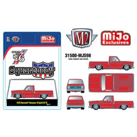 M2 Machines 1976 Chevrolet Silverado Bonanza -10 Squarebody Spirit of '76 Red MJS98 Pre-Order