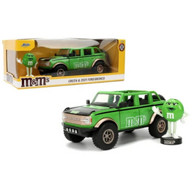 Jada Toys - Hollywood Rides - M&M'S 2021 Ford Bronco with Green M&M'S Metal Figure