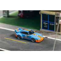 Tarmac Hobby64 Porsche 993 #25 Blue with Orange Stripes 1:64 Diecast Model Car