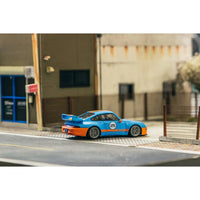 Tarmac Hobby64 Porsche 993 #25 Blue with Orange Stripes 1:64 Diecast Model Car