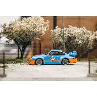 Tarmac Hobby64 Porsche 993 #25 Blue with Orange Stripes 1:64 Diecast Model Car