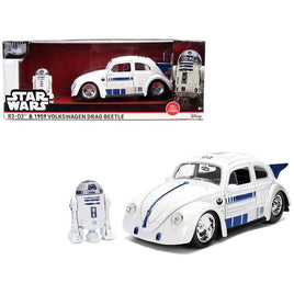 Jada Hollywood Rides 1959 Volkswagen Drag Beetle with R2-D2 Figure – Star Wars 1/24