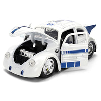 Jada Hollywood Rides 1959 Volkswagen Drag Beetle with R2-D2 Figure – Star Wars 1/24