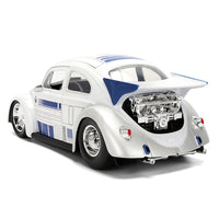 Jada Hollywood Rides 1959 Volkswagen Drag Beetle with R2-D2 Figure – Star Wars 1/24