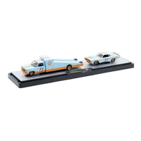 M2 Machines 1974 Dodge Truck & 1970 Dodge Challenger T/A GULF R99