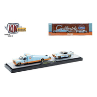 M2 Machines 1974 Dodge Truck & 1970 Dodge Challenger T/A GULF R99