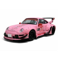 Porsche RWB 993 #68 "Hooters" Matte Pink – 1/64 Diecast by Model Model