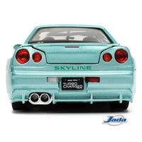 Jada Fast & Furious: Brian's Nissan Skyline GT-R R34 (Turquoise) 1:24 Diecast