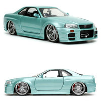 Jada Fast & Furious: Brian's Nissan Skyline GT-R R34 (Turquoise) 1:24 Diecast