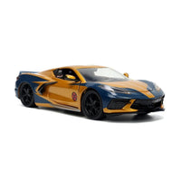 Jada Hollywood Rides 2020 Chevrolet Corvette C8 Stingray & Wolverine X-Men Marvel Series