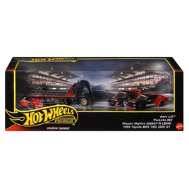 Hot Wheels Premium ADVAN Diorama Set – Porsche 962, Toyota MR2, Skyline LBWK & Aero Lift