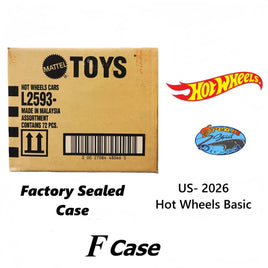 Hot Wheels Basics F Case Factory Sealed with Chance for a Treasure Hunt or Super Treasure Hunt