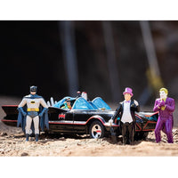 Jada Classic TV Series Batman Batmobile 1:24 Die-Cast Model Car & 2.75" Batman, Robin, Penguin, & The Joker Figures