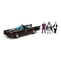 Jada Classic TV Series Batman Batmobile 1:24 Die-Cast Model Car & 2.75" Batman, Robin, Penguin, & The Joker Figures