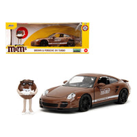Jada Toys - 1:24 M&M's - Hollywood Rides - Porsche 911 with Brown Figure