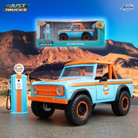 Jada Just Trucks 1973 Ford Bronco Gulf Die-Cast Car & Gas Pump