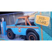 Jada Just Trucks 1973 Ford Bronco Gulf Die-Cast Car & Gas Pump