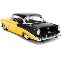 1956 Chevrolet Bel Air Yellow and Black "Bigtime Muscle" Series 1/24 Diecast Model Car by Jada