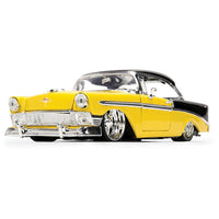 1956 Chevrolet Bel Air Yellow and Black "Bigtime Muscle" Series 1/24 Diecast Model Car by Jada