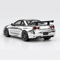 Motorhelix 1/64 Nissan Skyline GT-R R34 V-Spec II Customized Electroplating Silver – CDX Canada Diecast Expo (Limited to 799)