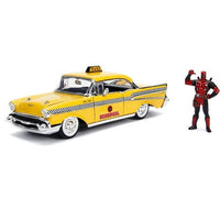 Jada Deadpool 1957 Chevrolet Bel Air with Figure 1:24 Diecast Car