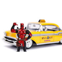 Jada Deadpool 1957 Chevrolet Bel Air with Figure 1:24 Diecast Car