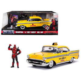 Jada Deadpool 1957 Chevrolet Bel Air with Figure 1:24 Diecast Car