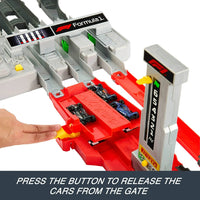 Hot Wheels Race Formula 1 Grand Prix Circuit Track Set with 3 1:64 Scale Die-Cast Toy Cars