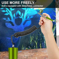 Electric Airbrush Kit with Compressor, Rechargeable Portable Cordless Air Brush Set, Handheld Airbrush Gun (Black)