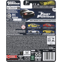 2025 Hot Wheels Premium Fast & Furious 1993 Honda Civic Coupe EX EJ1 - Black