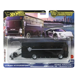 Hot Wheels Premium Car Culture Team Transport Lykan Hypersport Euro Hauler / Camion De Transport