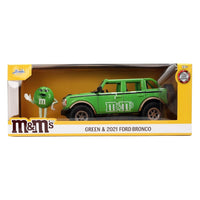 Jada Toys - Hollywood Rides - M&M'S 2021 Ford Bronco with Green M&M'S Metal Figure