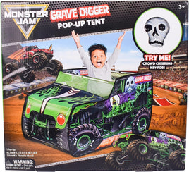 Monster Jam Grave Digger Pop-up Tent with Crowd Cheering Key Fob