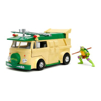 Jada Toys Teenage Mutant Ninja Turtles Party Wagon with Donatello Figure 1:24 Diecast Car