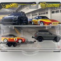Hot Wheels Team Transport #95 Shell – '89 Porsche 944 Turbo & 2008 Porsche Cayenne 1/64