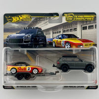 Hot Wheels Team Transport #95 Shell – '89 Porsche 944 Turbo & 2008 Porsche Cayenne 1/64