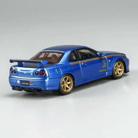 MotorHelix VDX Expo Nissan Skyline GT-R R34 V-Spec II Customized Bayside Blue – Canadian Diecast Expo