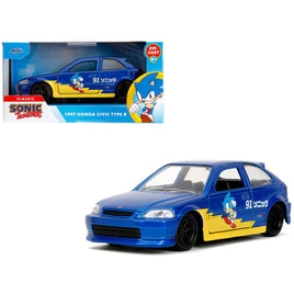Jada 1997 Honda Civic Type-R Sonic the Hedgehog 1:32