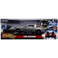 Jada Back to The Future 2 Time Machine with Lights (Hover Mode) 1:24 Diecast Model Car