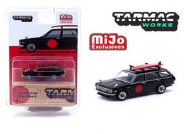 Tarmac Works Datsun Bluebird 510 Wagon Black w/ Surfboard