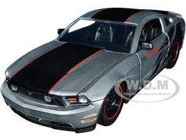 Jada 34210 2010 Ford Mustang GT Matte Gray Metallic with Black Graphics & Stripes Ford Performance Bigtime Muscle Series 1-24 Scale Diecast Model Car